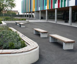 Seating to Link Landscape and Building for High School - on this page