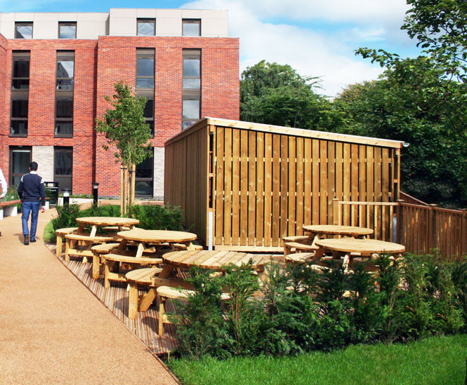 Compact Student Accommodation Courtyard Solution