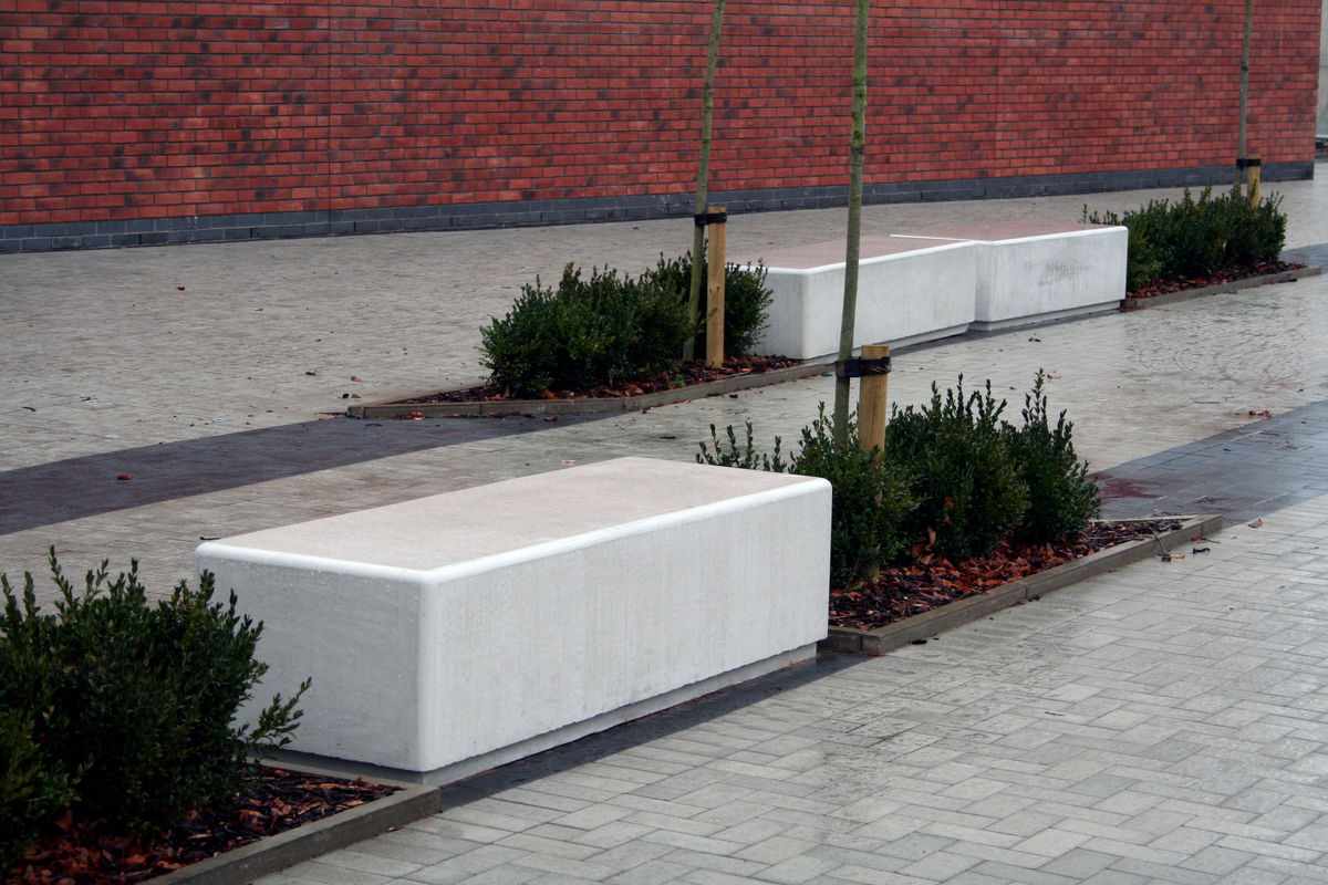 Pewsham Solid Pre-Cast Concrete Bench - PBN411 | Langley Design Street ...