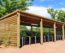 Green Roof Cycle Shelter and Bin Store - Stockley Park