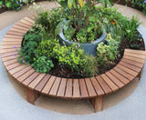 Bespoke Hardwood Spiral Bench for Community Garden - on this page