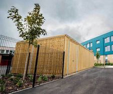 Timber cycle shelter for Portsmouth UTC