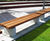 Sheldon Chunky Timber Top Plinth Mounted Bench - SBN331 0