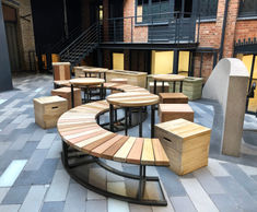Bespoke outdoor furniture for newly refurbished offices