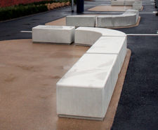 Pewsham Solid Pre-Cast Concrete Curved Bench -  PBN412