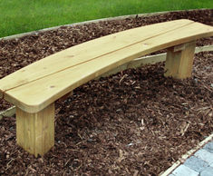 Sheldon All Timber Curved Bench - SBN322