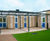 Canopies, covered walkways and planter/seats for school 7