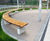 Sheldon curved timber-topped bench - SBN307 2