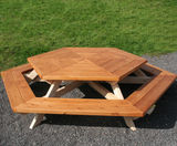 Sheldon All Timber Hexagonal Picnic Table - SPT303 - on this page