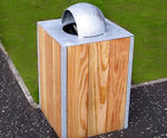 Sheldon Steel Frame Timber Litter Bin - SLC302
