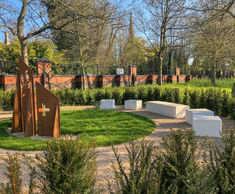 Concrete Benching for War Memorial in Swindon
