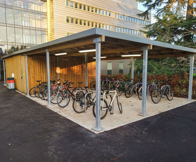 Cycle parking and shelters for university library refurb