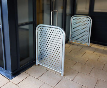 Malford MDB202 - steel door barrier with perforated aluminium infill panel