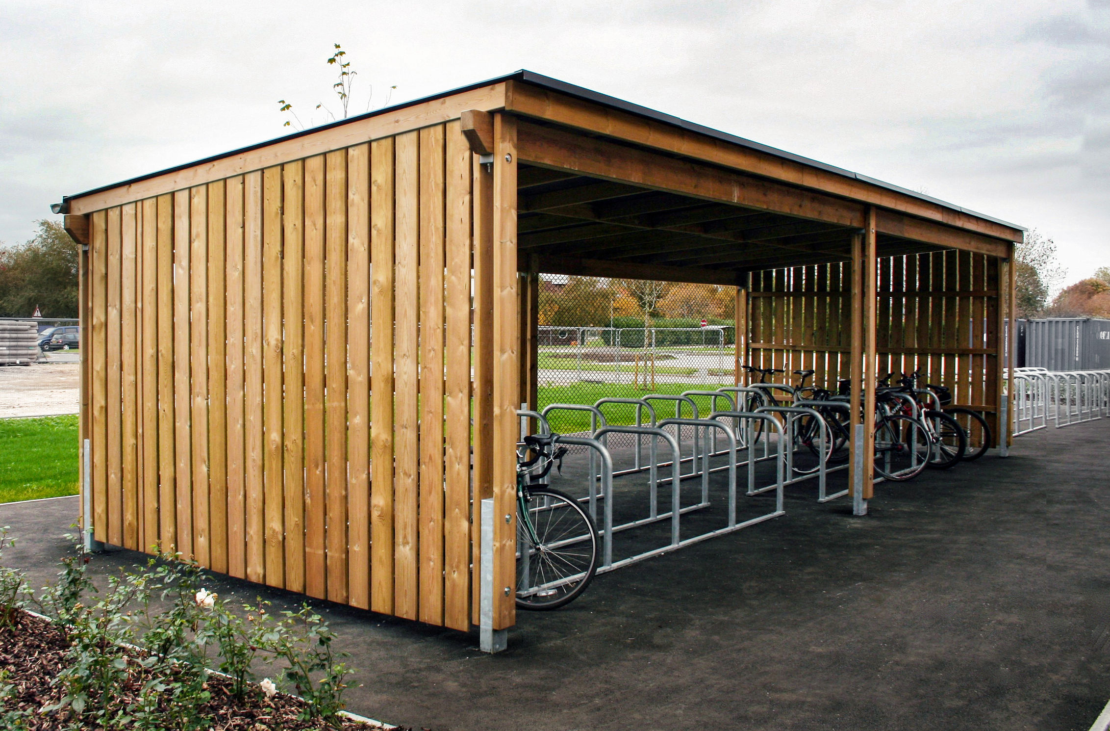 Sheldon Semi Enclosed Timber Cycle Shelter - SCS310 | Langley Design ...