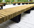 Langley LBN118 - steel-framed bench with timber top 9