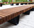 Langley LBN118 - steel-framed bench with timber top 5