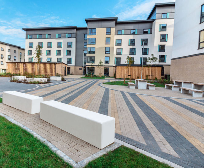Pewsham Solid Pre-Cast Concrete Bench - PBN408