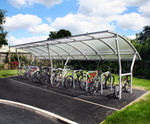 Malford modular steel frame cycle shelter unit - MCS201