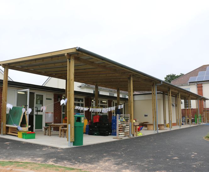 Range of street furniture - Ridgeway School, Reading