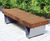 Langley LBN118 - steel-framed bench with timber top 11