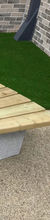 Sheldon curved timber-topped bench - SBN307 7