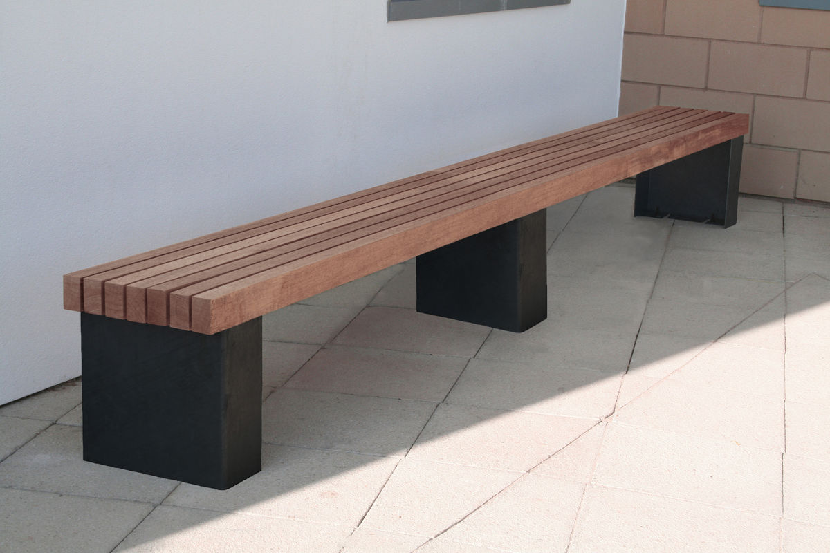 Images for Langley Bench with Steel Plinth Type Legs - LBN107