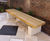 Sheldon Chunky Timber Top Plinth Mounted Bench - SBN331 6
