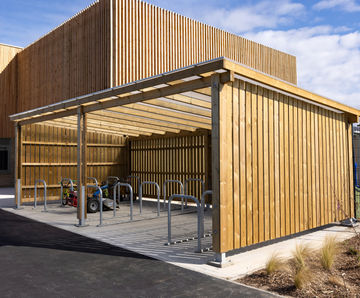 Sheldon Semi Enclosed Timber Cycle Shelter - SCS310