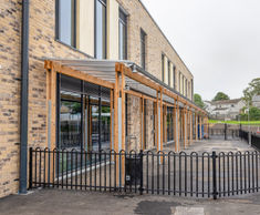 Timber canopies for school rebuild, Ysgol Y Graig 
