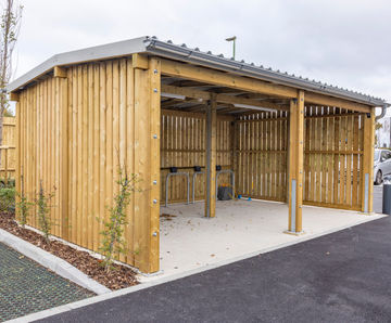 Mobility scooter shelter, Island View, Basingstoke