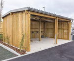 Mobility scooter shelter, Island View, Basingstoke