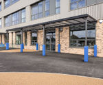 Malford MCP208 - freestanding steel canopy shelter with monopitch roof