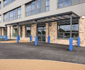 Malford MCP208 - freestanding steel canopy shelter with monopitch roof