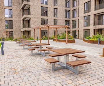 Picnic tables - Canalside (Purple) regeneration, Woking