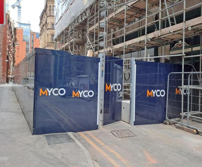 Myco Contracts secures city centre site using Hoardfence external hoarding