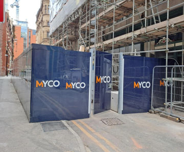 Myco Contracts secures city centre site using Hoardfence external hoarding