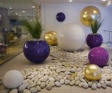 Luna Slice - spherical fibreglass planter - on this page