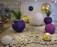 Luna Slice - spherical fibreglass planter