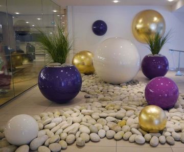 Luna Slice - spherical fibreglass planter