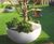 Luna Half - semi spherical fibreglass outdoor planter 0