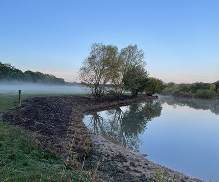 Lake margins regraded at Essex Wildlife Trust