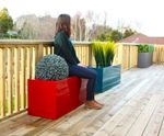 Geo Design Barrier Seating - outdoor fibreglass planter bench