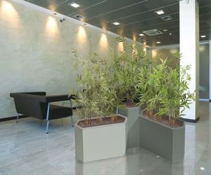 Hexagon Barrier 2 - interlocking geometric fibreglass planter