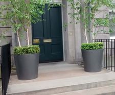Geo Round - fibreglass plant pot for indoor and outdoor landscaping