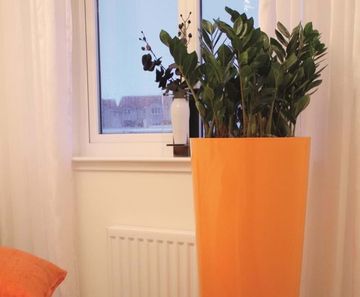 Geo Round - fibreglass planter for indoor and outdoor landscaping