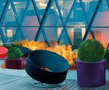Cylinder Geo Design - fibreglass circular planter for trees and shrubs - on this page