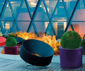Cylinder Geo Design - fibreglass circular planter for trees and shrubs