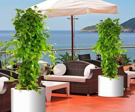 Geo Design Cylinder  - circular fibreglass tree planters