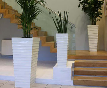 Avant-Garde Stack - geometric tapered fibreglass planters