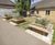 Timber outdoor seating, planters and litter bins for school 0